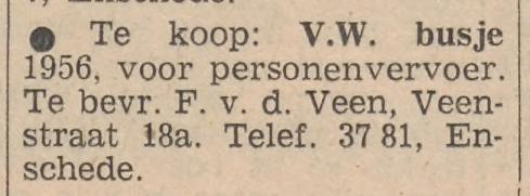 Veenstraat 18a F. van der Veen advertentie Tubantia 6-6-1963.jpg
