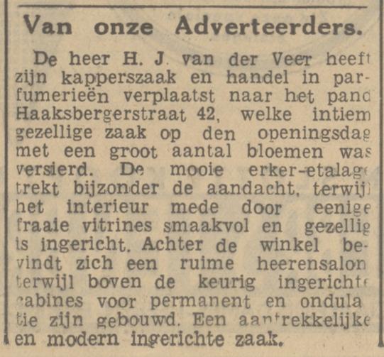 Haaksbergerstraat 42 kapperszaak H.J. van der Veer krantenbericht Tubantia 11-4-1935.jpg