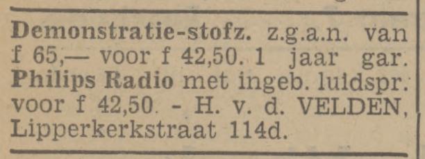 Lipperkerkstraat 114d H. v.d. Velden advertentie Tubantia 12-4-1941.jpg