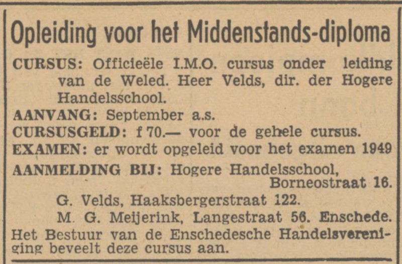 Haaksbergerstraat 122 G. Velds advertentie Tubantia 25-8-1948.jpg