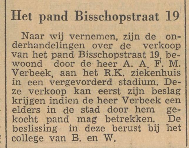 Bisschopstraat 19 A.A.F.M. Verbeek kranentenbericht Tubantia 23-9-1955.jpg