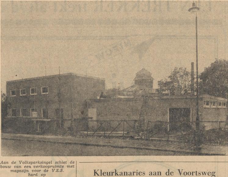 Volksparksingel 3-7 gebouw Verenigde Enschededese Slagers VES krantenfoto Tubantia 2-11-1961.jpg