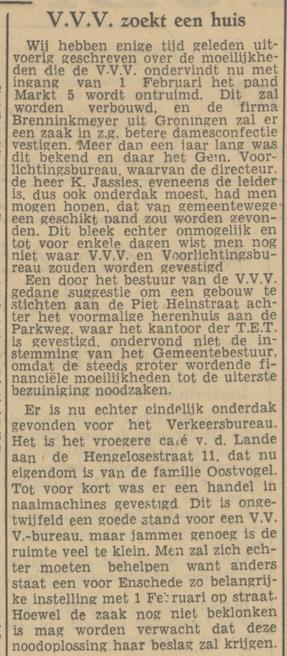 Hengelosestraat 11 kantoor V.V.V. krantenbericht Tubantia 23-1-1951.jpg