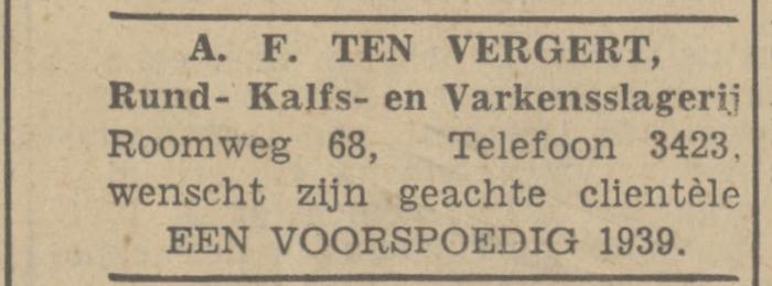 Roomweg 68 slagerij A.F. ten Vergert advertentie Tubantia 31-12-1938.jpg