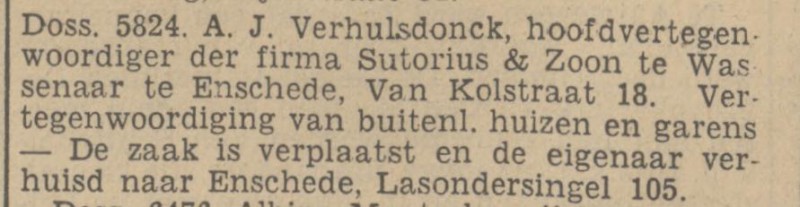 Lasondersingel 105 A.J. Verhulsdonck krantenbericht Tubantia 4-11-1935.jpg