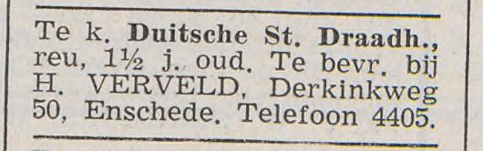 Derkinkweg 50 H. Verveld advertentie tijdschrift De Nederlandsche Jager 20-11-1943.jpg