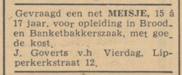 Lipperkerkstraat 12 J. Goverts v.h. Vierdag advertentie Trouw 22-8-1945.jpg