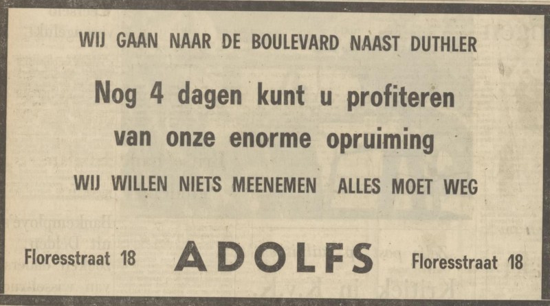 Floresstraat 18 Adolfs advertentie Tubantia 12-9-1969.jpg