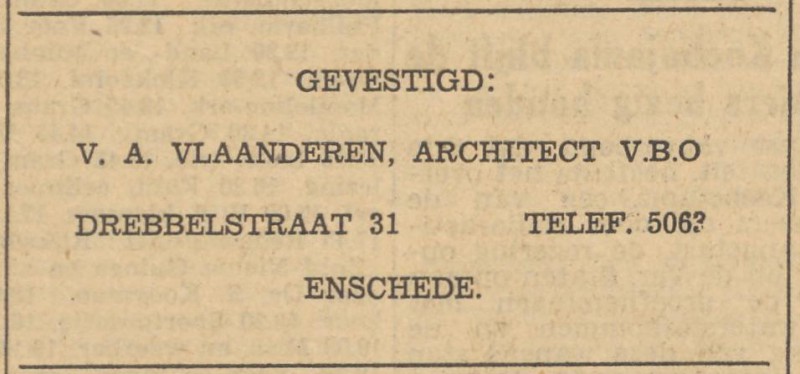 Drebbelstraat 31 V.A. Vlaanderen advertentie Tubantia 21-11-1954.jpg