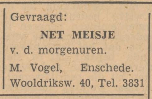 Wooldriksweg 40 M. Vogel advertentie Tubantia 22-2-1949.jpg