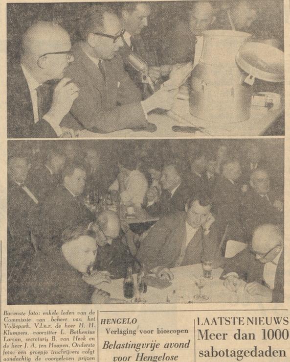 H.H. Klumpers Commissie van Beheer Volkspark krantenfoto Tubantia 10-1-1961.jpg