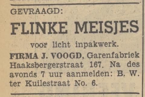 Haaksbergerstraat 167 Garenfabriek Firma J. Voogd advertentie Tubantia 4-12-1939.jpg