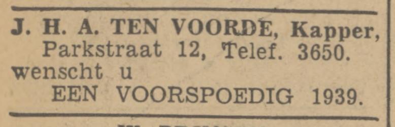 Parkstraat 12 J.H.A. ten Voorde kapper advertentie Tubantia 31-12-1938.jpg