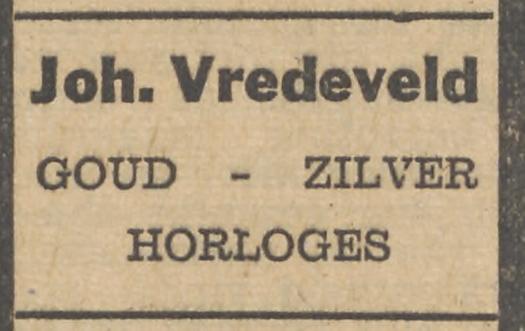 Hengelosestraat 180 Joh. Vredeveld Goud Zilver advertentie Tubantia 13-11-1952.jpg