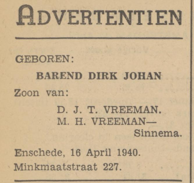 Minkmaatstraat 227 D.J.T. Vreeman advertentie Tubantia 17-4-1940.jpg