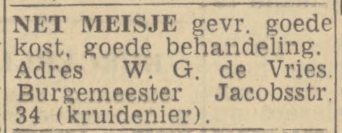 Burgemeester Jacobsstraat 34 W.G. de Vries advertentie Twentsch nieuwsblad 18-4-1944.jpg