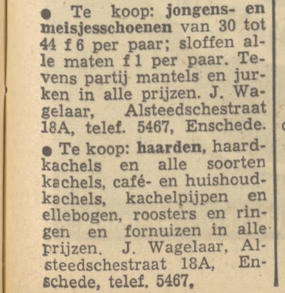 Alsteedsestraat 18a J. Wagelaar advertentie Tubantia 29-10-1949.jpg