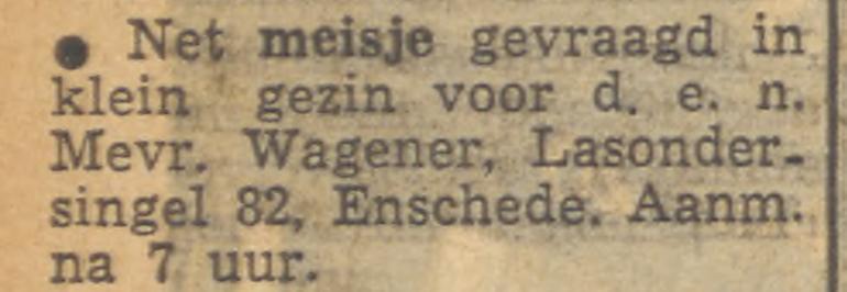 Lasondersingel 82 Mevr. Wagener advertentie Tubantia 13-6-1952.jpg