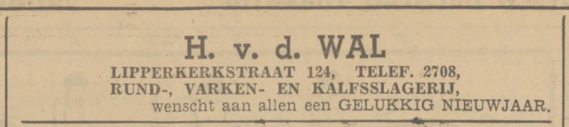 Lipperkerkstraat 124 slagerij H. v.d. Wal advertentie Tubantia 31-12-1937.jpg