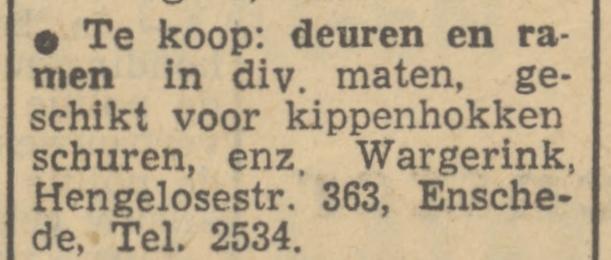 Hengelosestraat 363 Wargerink advertente Tubantia 29-12-1950.jpg