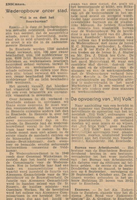 Molenstraat 27 bouwbureau wederopbouw krantenbericht Het Vrije volk 15-8-1945.jpg
