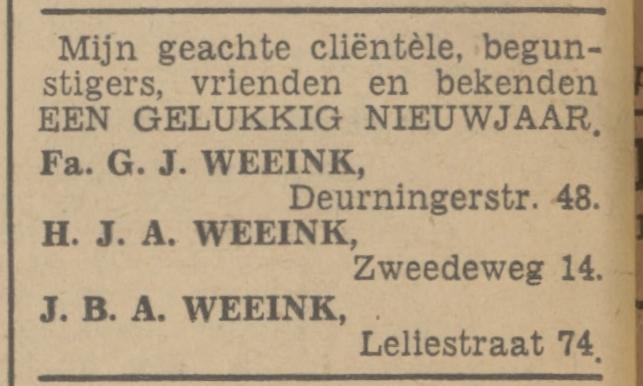 Leliestraat 74 J.B.A. Weeink advertentie Tubantia 31-12-1941.jpg