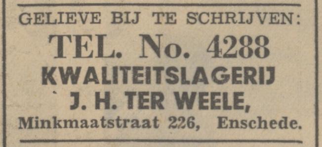 Minkmaatstraat 226 slagerij J.H. ter Weele advertentie Tubantia 7-10-1936.jpg