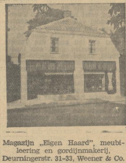 Deurningerstraat 31-33, Magazijn Eigen Haard, Meubilering en gordijnmakerij,Weener & Co, krantenfoto Tubantia 19-6-1934.jpg