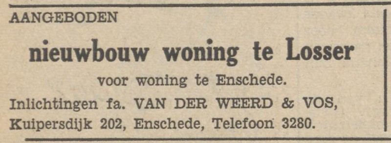Kuipersdijk 202 Fa. van der Weerd & Vos advertentie Tubantia 3280.jpg