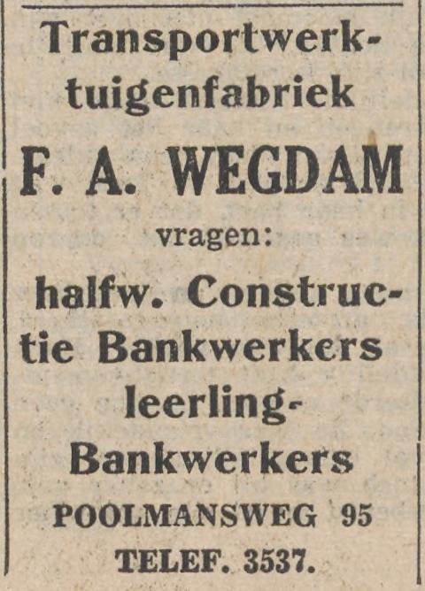 Poolmansweg 95 Fa. Wegdam advertentie Tubantia 3-11-1953.jpg