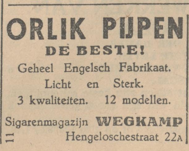 Hengelosestraat 22a sigarenmagazijn Wegkamp advertentie Tubantia 14-4-1930.jpg