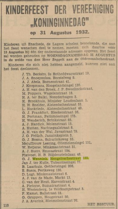 Hengelosestraat 155 G.J. Wennink advertentie Tubantia 11-8-1932.jpg