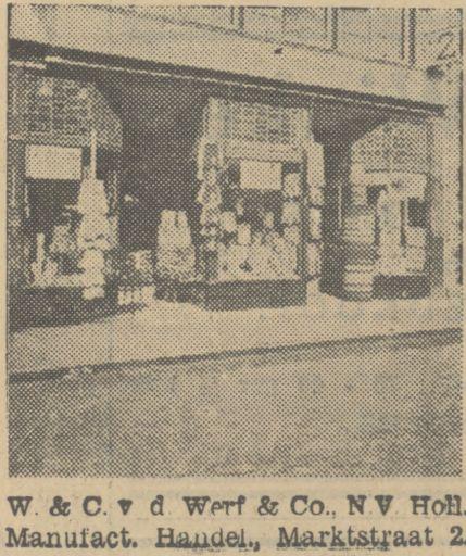 Marktstraat 2 W. & C. v.d. Werf & Co. Holl. Manufact. Handel 19-6-1934.jpg