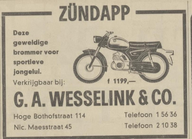 Hoge Bothofstraat 114 G.A. Wesselink & Co. advertentie Tubantia 13-8-1968.jpg