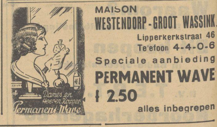 Lipperkerkstraat 46 Maison Westendorp-Groot Wassink advertentie Tubantia 8-11-1933.jpg