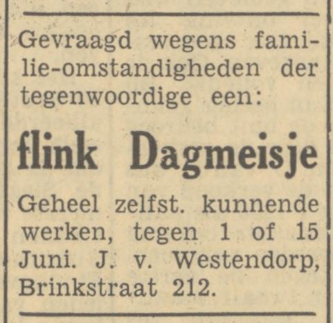Brinkstraat 212 J. van Westendorp advertentie Tubantia 1-6-1949.jpg