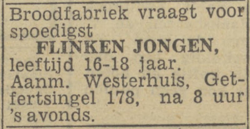 Getfertsingel 178 Westerhuis advertentie Twentsch nieuwsblad 10-8-1943.jpg