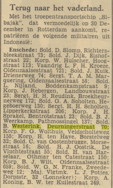Deurningerstraat 70 B. Westerink krantenbericht Tubantia 16-12-1949.jpg