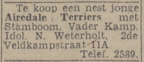 2e Veldkampstraat 11A N. Weterholt advetentie Twentsch nieuwsblad 26-4-1944.jpg