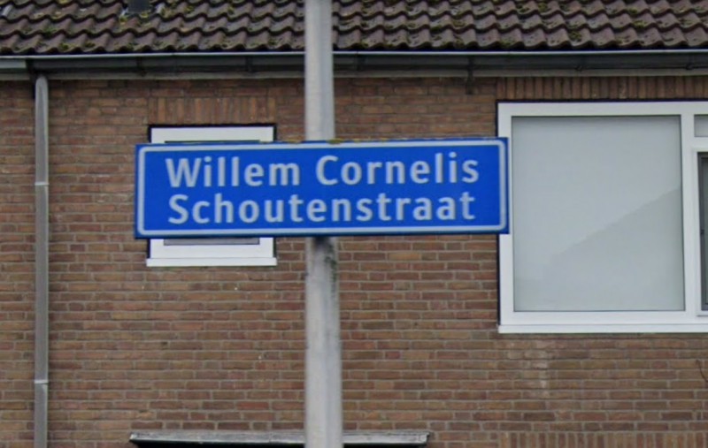 Willem Cornelis Schoutenstraat straatnaambord.jpg