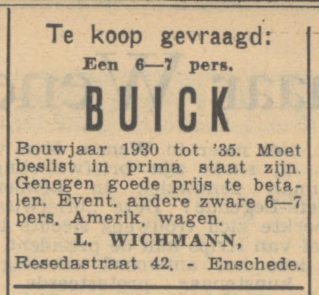 Resedastraat 42 L. Wichmann advertentie Algemeen Handelsblad 25-11-1950.jpg