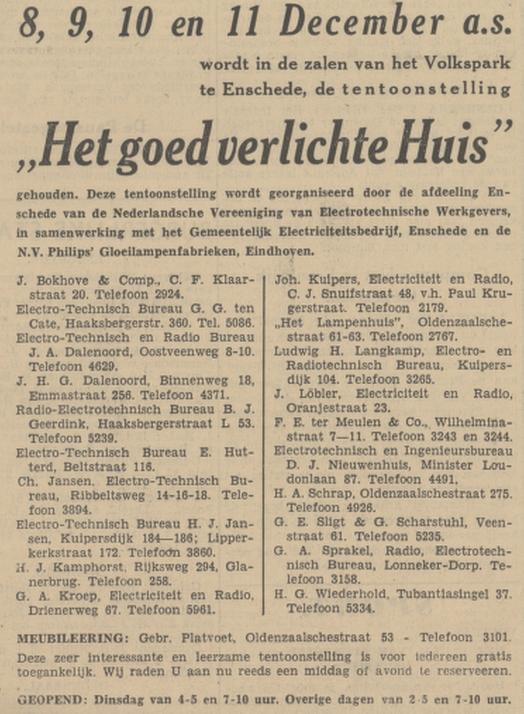 Tubantiasingel 37 H.G. Wiederhold advetentie Tubantia 5-12-1936.jpg