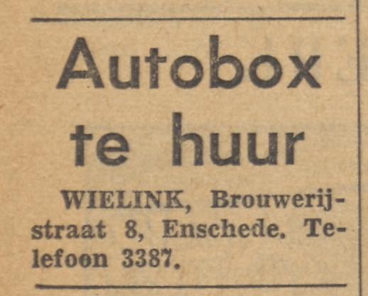 Brouwerijstraat 8 Wielink advertentie Tubantia 11-4-1957.jpg
