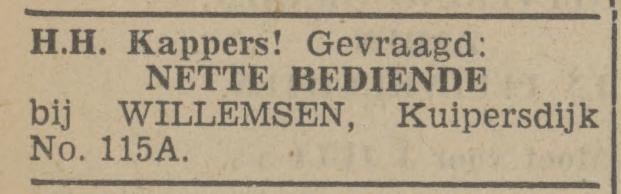 Kuipersdijk 115a Willemsen advertentie Tubantia 18-6-1941.jpg