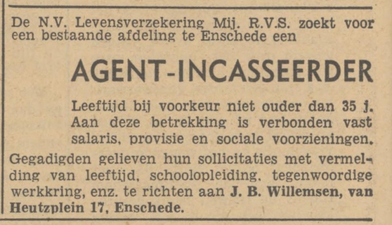 Van Heutzplein 17 J.B. Willemsen advertentie Tubantia 28-9-1948.jpg