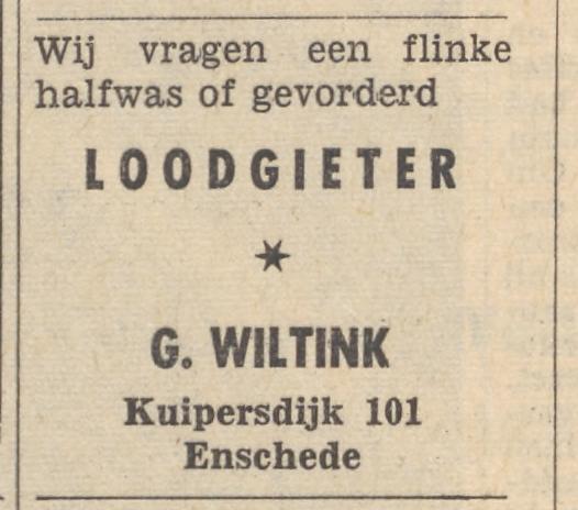 Kuipersdijk 101 G. Wiltink advertentie Tubantia 7-7-1964.jpg