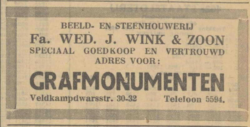 Veldkampdwarsstraat 30-32 Fa, Wed. J. Wink & Zoon advertentie Tubantia 4-5-1933.jpg