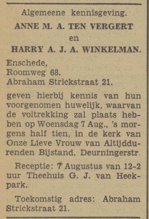 Abraham Strickstraat 21 H.A.J.A. Winkelman advertentie Tubantia 18-7-1940.jpg