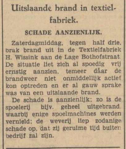 Lage Bothofstraat 328 brand Textielfabriek H. Wissink krantenbericht Tubantia 20-12-1948.jpg