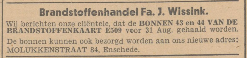 Molukkenstraat 84 Brandstoffenhandel Fa. J. Wissink advertentie Het Vrije Volk 21-8-1945.jpg